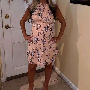 New peach Pink Blush maternity chiffon dress